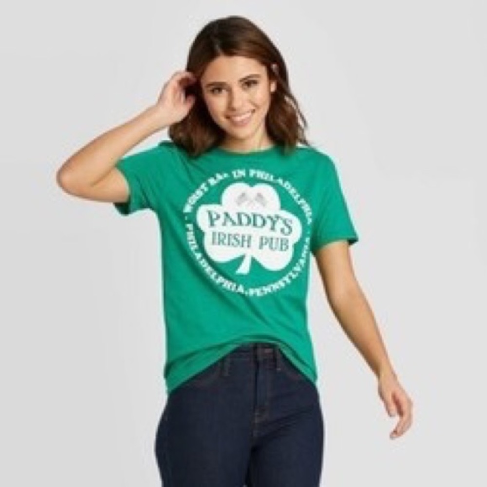 St. Patty’s Day Always Sunny Green Graphic T Sz L